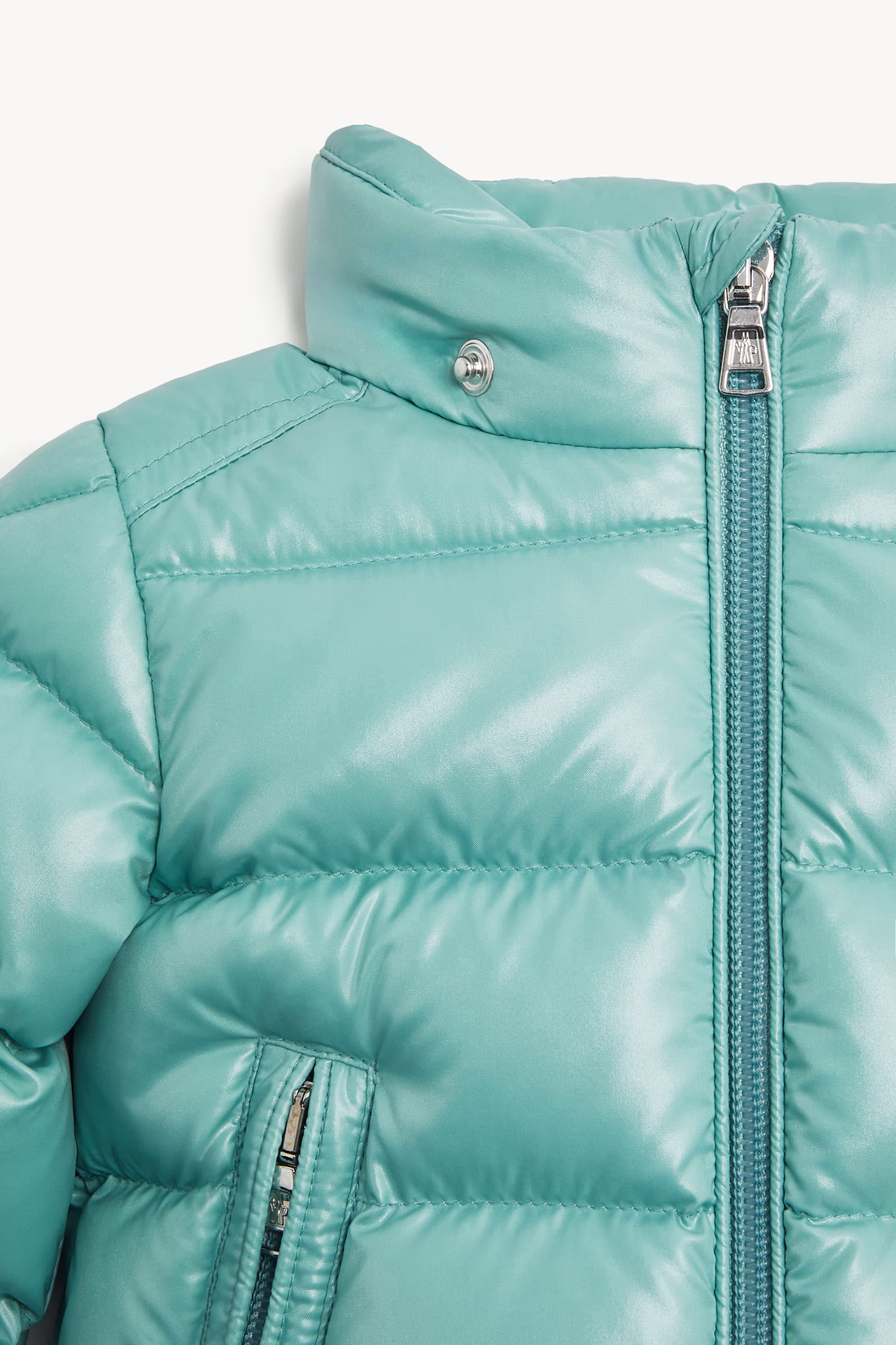 Moncler Maya Baby Hooded Down Jacket Boy Aqua Green Moncler 4